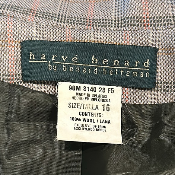 Harve Bernard Wool Grey, Green, Orange Box Jacket size 16 - Picture 11 of 14